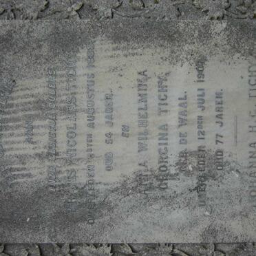 TICHY Frans Nicolaas -1888 &amp; Anna Wilhelmina Georgina DE WAAL -1907 :: TICHY Johanna H.C. -1946