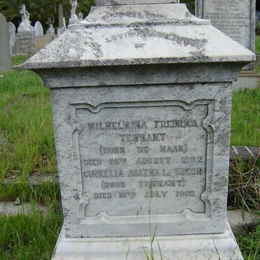 TENNANT Wilhelmina Fredrica nee DE HAAR -1892 :: LE SUEUR Cornelia Agatha L. nee TENNANT -1902