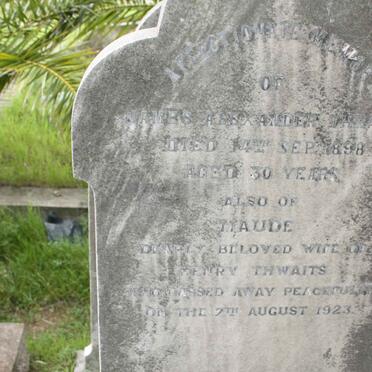 THWAITS James Alexander -1898 :: TWAITS Maude -1923