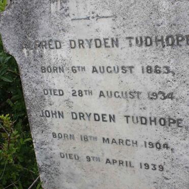 TUDHOPE Alfred Dryden 1863-1934 :: TUDHOPE John Dryden 1904-1939