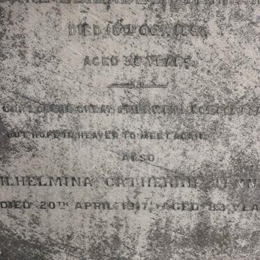 TENNANT Wilhelmina Catherine -1917