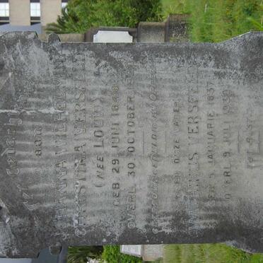 VERSFELD Marthinus 1837-1930 &amp; Johanna Wilhelmina Christina LOUW 1848-1920 :: VERSFELD Willem Christiaan 1884-1932