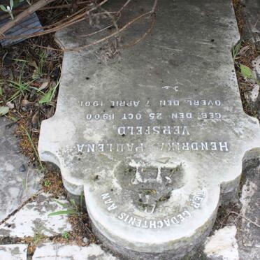 VERSFELD Hendrika Paulena 1900-1901