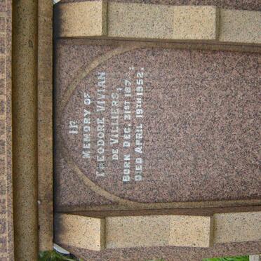 VILLIERS Theodore Vivian, de 187?-1952