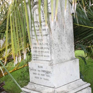 VOS Charles T. 1836-1897 &amp; Martha A.J. 1837-1887 :: VAN NIEKERK Anna -1916