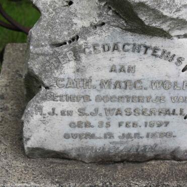 WASSERFALL Cath. Marg. Wolff 1897-1898