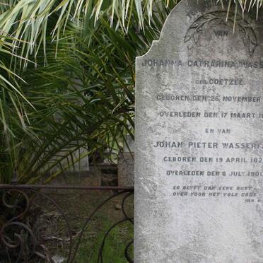 WASSERFALL Johan Pieter 1820-1901 &amp; Johanna Catharina COETZEE 1821-1889