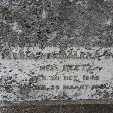 WOOD Maria Magdalena nee BEETZ 1849-1918