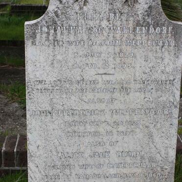 WEPPENAAR :: VON WALLENDORF :: DIXON 