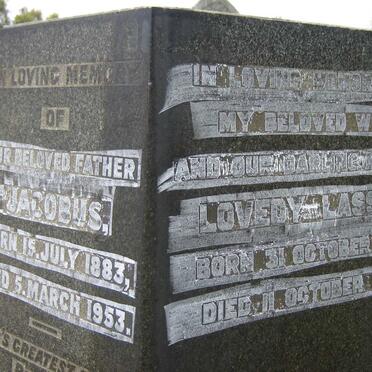 ? Jacobus 1883-1953 &amp; Lovedy Lassam 1888-1946