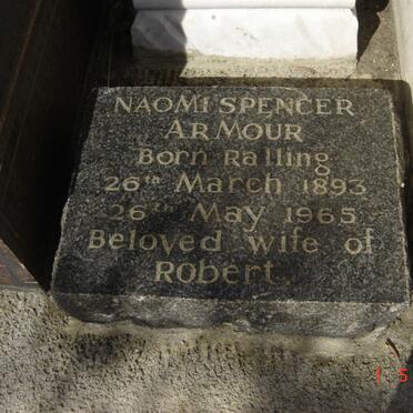 ARMOUR Naomi Spencer nee RALLING 1893-1965
