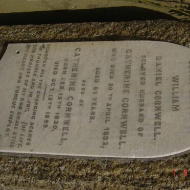 CORNWALL William Daniel -1892 &amp; Catherine 1830-1899