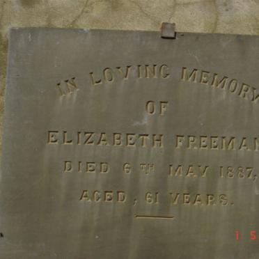 FREEMAN Elizabeth -1887