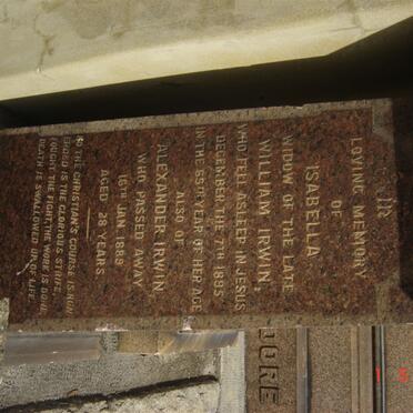 IRWIN Isabella -1895 :: IRWIN Alexander -1889