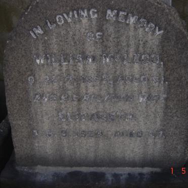 McLEOD William -1897 &amp; Elizabeth -1934