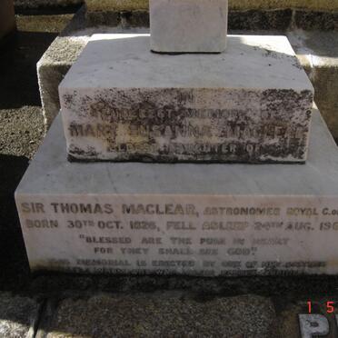 MACLEAR Thomas 1826-1907 :: MACLEAR Mary Susanna