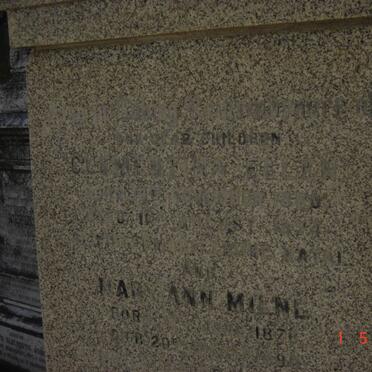 McGREGOR Clementine Ellen 1860-1874, McGREGOR Mary Ann Milne 1878-1890