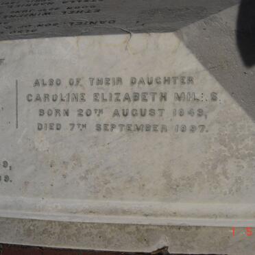 MILLS Caroline Elizabeth 1849-1897