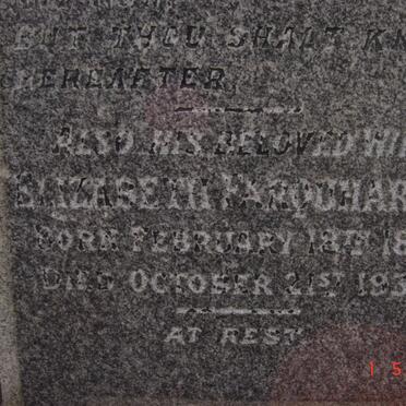 PERCIVAL Elizabeth Farquharson 1855-1939