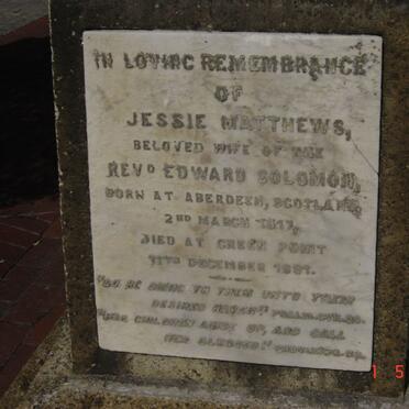 SOLOMON Jessie nee MATTHEWS 1817-1881