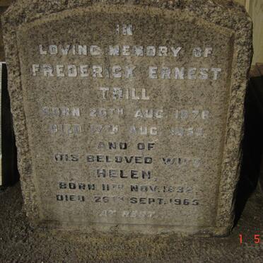 TRILL Frederick Ernest 1876-1955 &amp; Helen 1892-1965