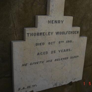 WOOLFENDEN Henry Thorneley -1901