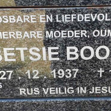 BOONZAAIER Betsie 1937-2014