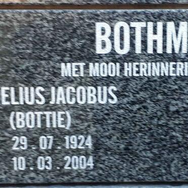 BOTHMA Cornelius Jacobus 1924-2004 &amp; Hester Helena 1935-