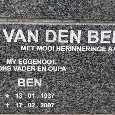 BERG Ben, van den 1937-2007