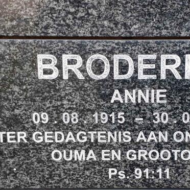 BRODERICK Annie 1915-2005
