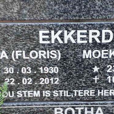 EKKERD Floris 1930-2012 &amp; Marie 1929-2009