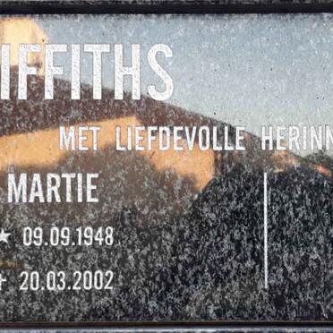GRIFFITHS Martie 1948-2002 :: GRIFFITHS Wilma 1969-2003