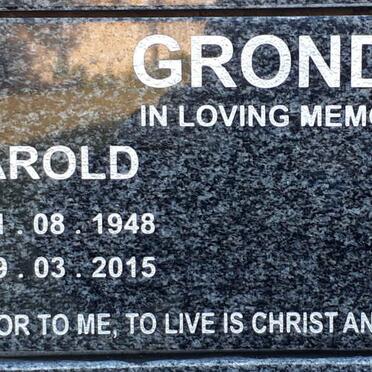 GRONDEL Harold 1948-2015