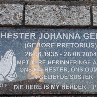 GERBER Hester Johanna nee PRETORIUS 1935-2004