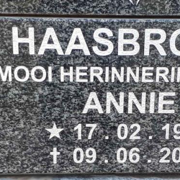 HAASBROEK Annie 1935-2015