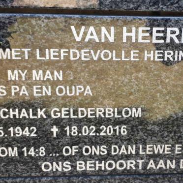 HEERDEN ??llem Schalk Gelderblom, van 1942-2016