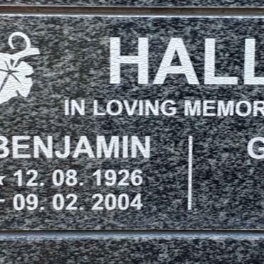 HALL Benjamin 1926-2004 &amp; Giuseppina 1925-2005