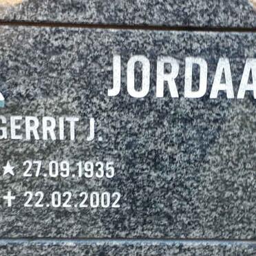 JORDAAN Gerrit J. 1935-2002