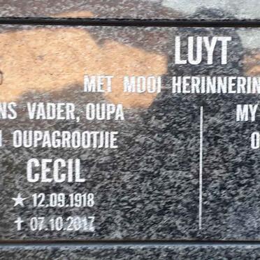LUYT Cecil 1918-2017 &amp; Anna 1922-2001