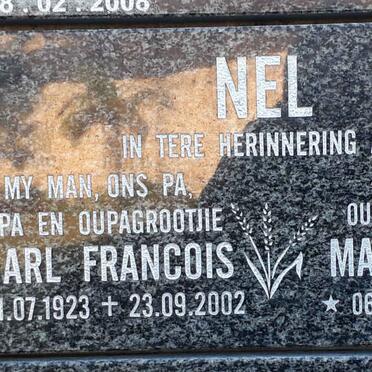 NEL Charl Francois 1923-2002 &amp; Marie Elizabeth 1925-2003