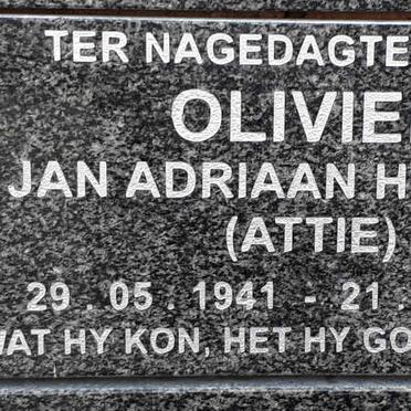OLIVIER Jan Adriaan Heystek 1941-2018