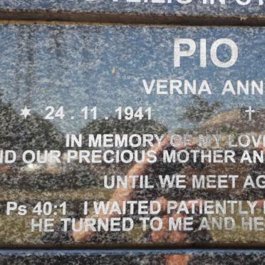 PIO Verna Ann 1941-2007