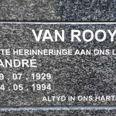 ROOYEN Andre, van 1929-1994 &amp; Ansie 1932-2016