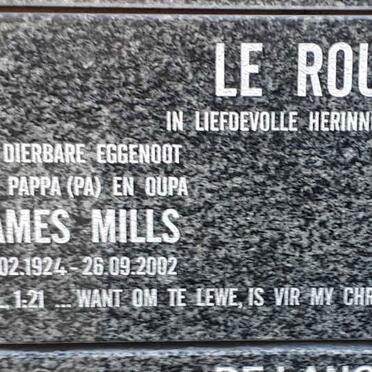 ROUX James Mills, le 1924-2002 &amp; Marthina 1927-2021