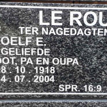 ROUX Roelf E., le 1918-2004 &amp; Cora 192?-202?