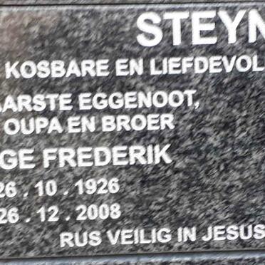 STEYN George Frederik 1926-2008 &amp; Minnie 1926-2013