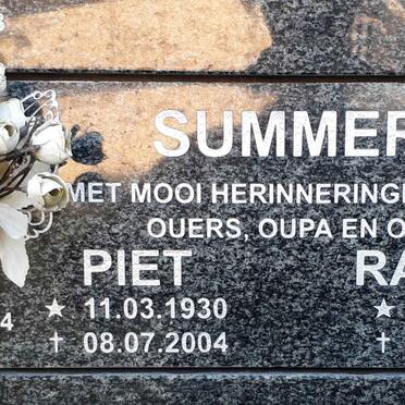 SUMMERS Piet 1930-2004 &amp; Raaitjie 1922-2005