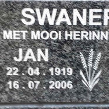 SWANEPOEL Jan 1919-2006 &amp; Rachel 1925-2007