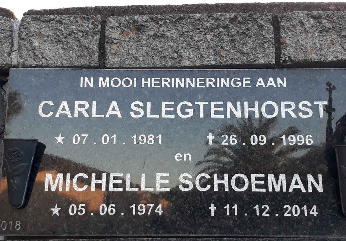 SLEGTENHORST Carla 1981-1996 :: SCHOEMAN Michelle 1974-2014