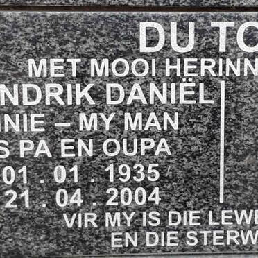 TOIT Hendrik Daniel, du 1935-2004
